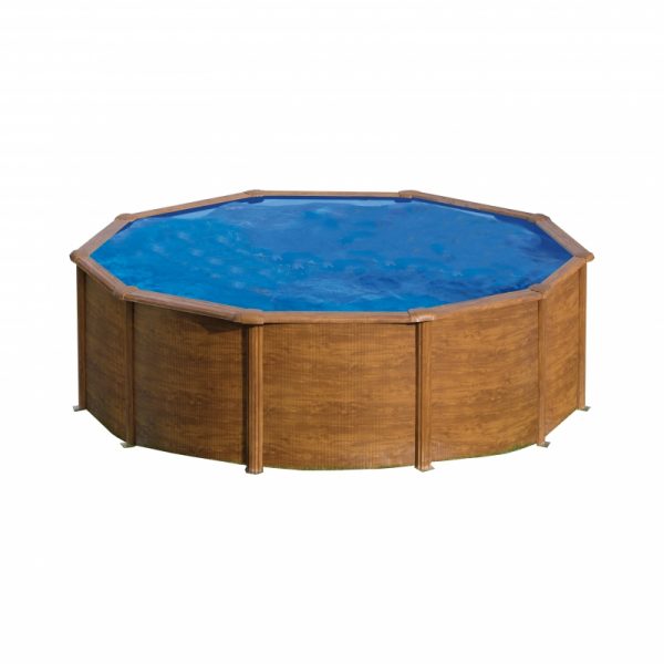 piscina gre star pool tonda effetto legno
