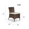 TAVOLO E SEDIE ALASKA BARROW alluminio/rattan - sedia