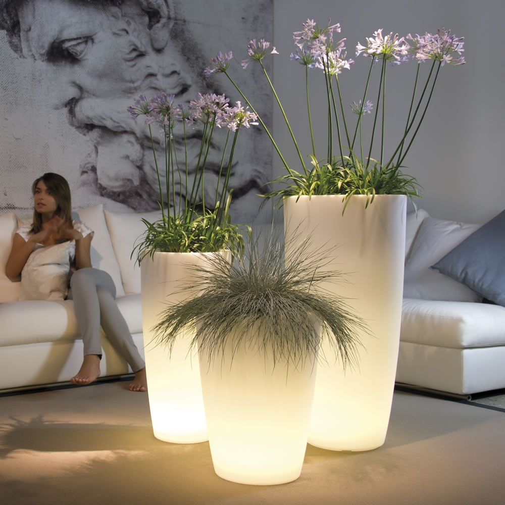 Vaso Luminoso Stilo Tondo Monacis H 70 Cm Piscina Giardino Shop